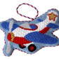 Airplane Ornament with Stitch Guide Painted Canvas Needlepoint.Com 