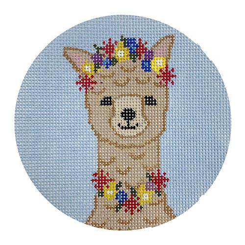 Alana the Alpaca Painted Canvas Stitch Rock Designs 