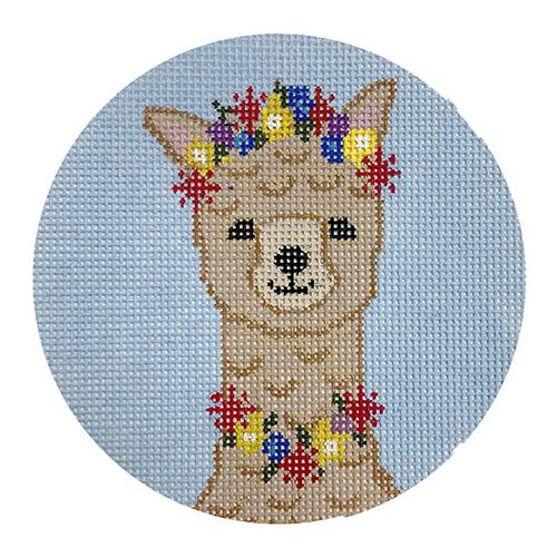 Alana the Alpaca Painted Canvas Stitch Rock Designs  - 1