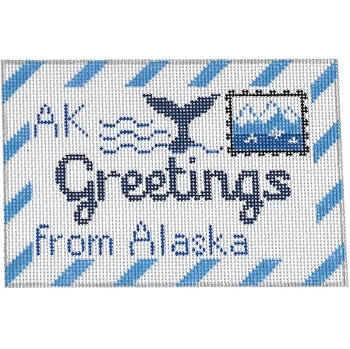 Alaska Letter Painted Canvas Rachel Donley 