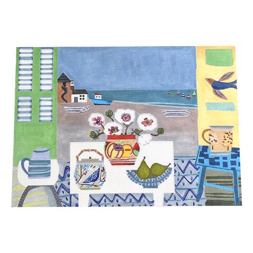 Aldeburgh Beach Painted Canvas Melissa Shirley Designs 