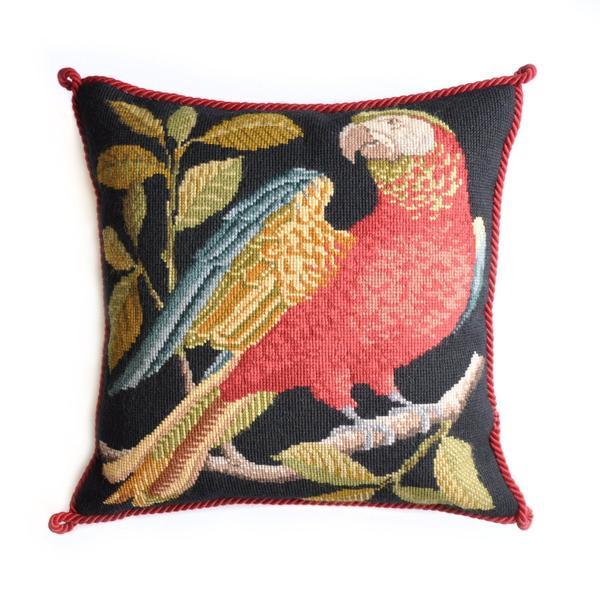 Alister the Parrot Needlepoint Kit Kits Elizabeth Bradley Design Black 
