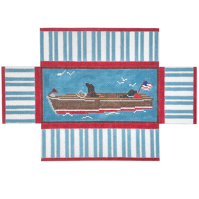All Aboard Brickcover Painted Canvas CBK Needlepoint Collections 