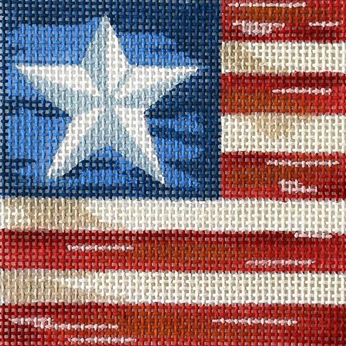 All American Flag III Painted Canvas All About Stitching/The Collection Design  - 1