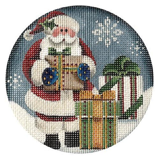 All the Presents Ornament Painted Canvas Rebecca Wood Designs 
