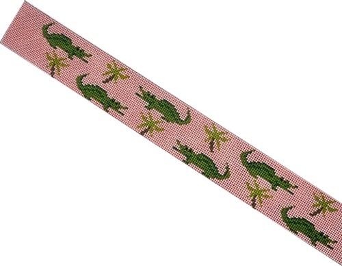 Alligator Belt on Pink Painted Canvas Voila! 
