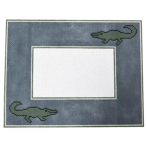 Alligator Frame Painted Canvas J. Child Designs  - 1