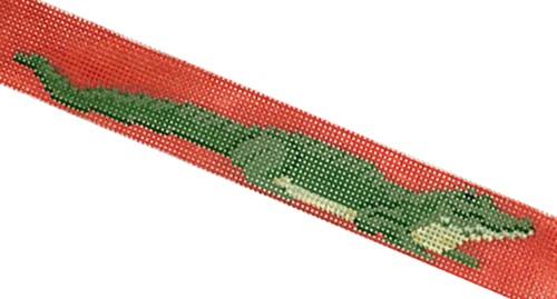 Alligator Key Chain Painted Canvas Susan Roberts Needlepoint Designs, Inc. 
