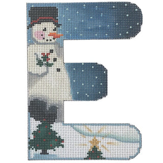 Alpha Snowman Painted Canvas Associated Talents E 
