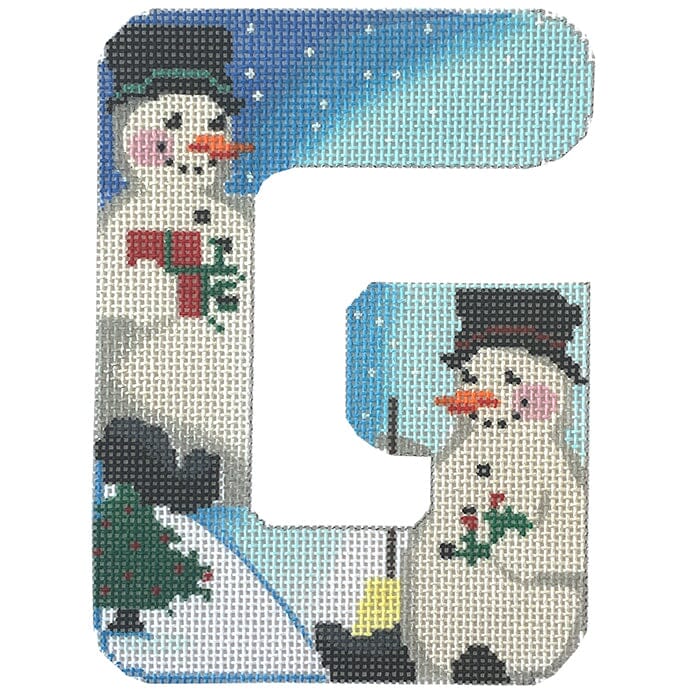 Alpha Snowman Painted Canvas Associated Talents G 
