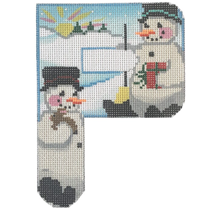 Alpha Snowman Painted Canvas Associated Talents P 
