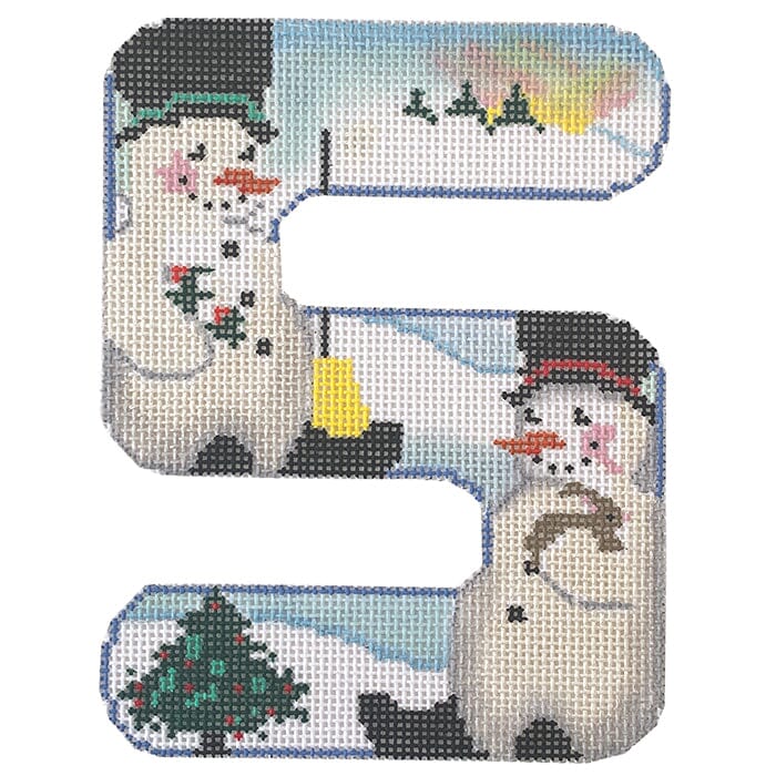 Alpha Snowman Painted Canvas Associated Talents S 
