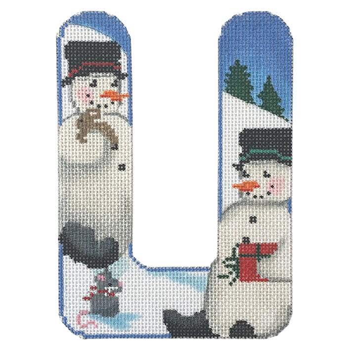 Alpha Snowman Painted Canvas Associated Talents U 
