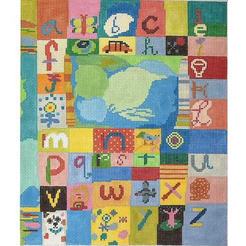 Alphabet Painted Canvas Birds of a Feather  - 1