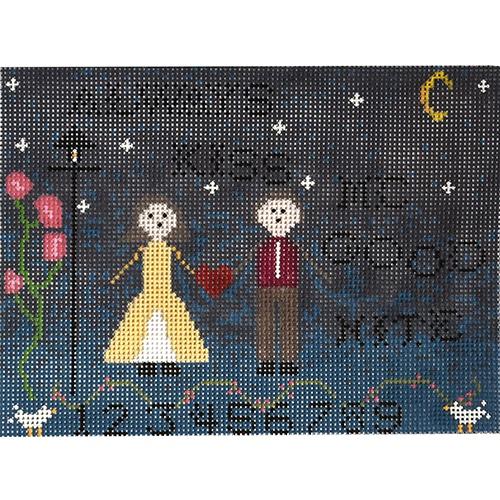 Always Kiss Me Goodnight Painted Canvas Birds of a Feather 
