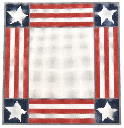 America Frame Painted Canvas Susan Wallace Barnes 

