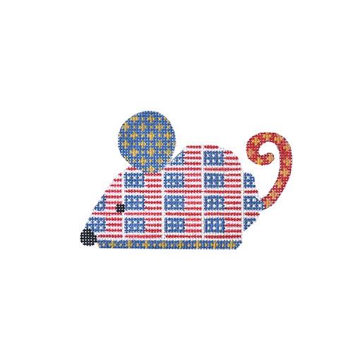 American Flag Mouse Painted Canvas Danji Designs  - 1