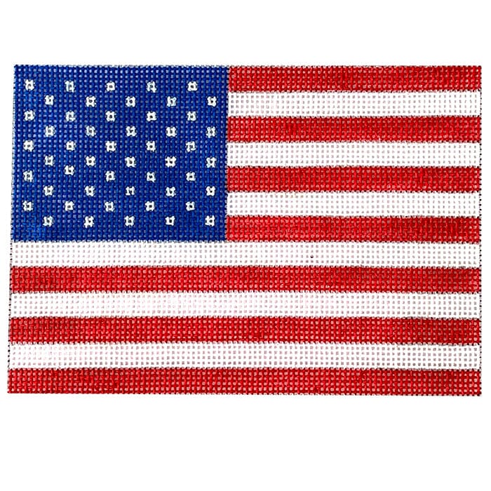 American Flag Painted Canvas CBK Needlepoint Collections 