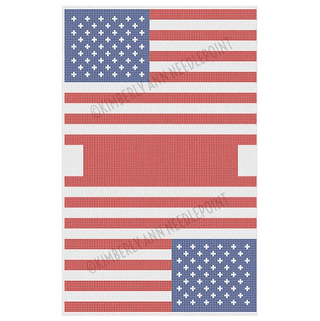American Flag Painted Canvas Kimberly Ann Needlepoint 
