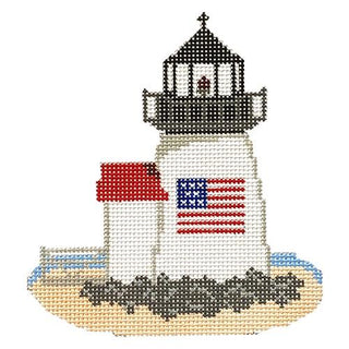 American Lighthouse (MJD) Painted Canvas Morgan Julia Designs 
