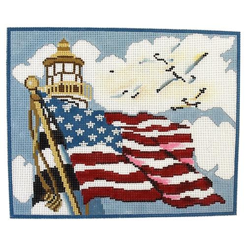 American Lighthouse Painted Canvas Birds of a Feather  - 1