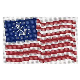 American Yacht Ensign Flag Painted Canvas Morgan Julia Designs 
