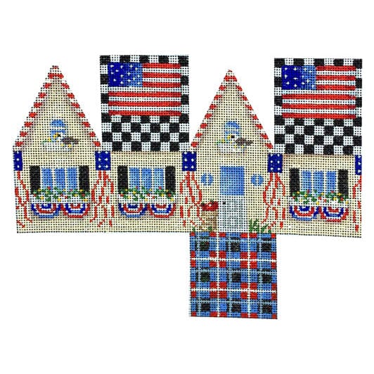 Americana Cottage Painted Canvas Associated Talents 