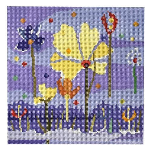 Amethyst Garden Painted Canvas Birds of a Feather  - 1