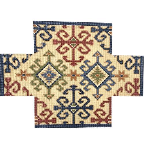 Anatolian Kilim Brick Cover - Multi on Parchment Painted Canvas CanvasWorks 