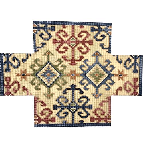 Anatolian Kilim Brick Cover   Multi on Parchment Painted Canvas CanvasWorks  - 1