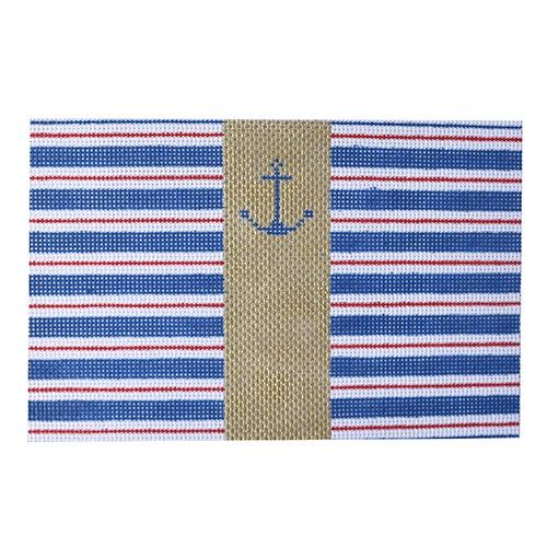 Anchor and Stripes Painted Canvas Kimberly Ann Needlepoint 