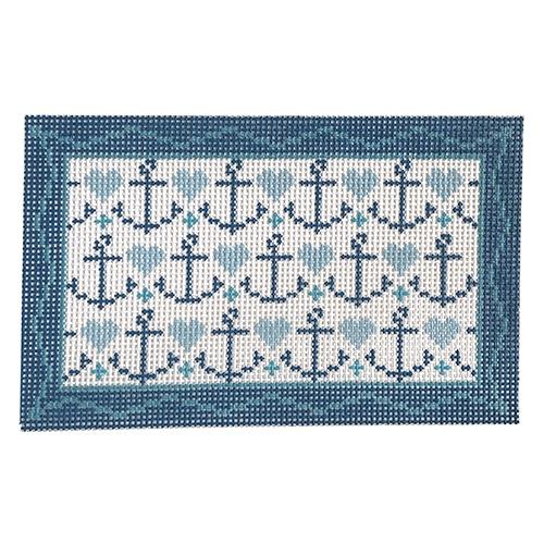 Anchors and Hearts Painted Canvas Thorn Alexander  - 1