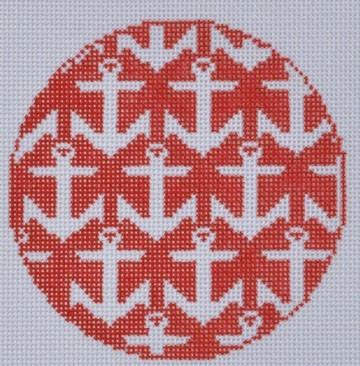 Anchors Ornament Painted Canvas Danji Designs 
