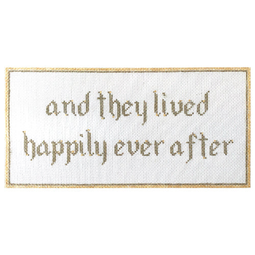 And They Lived Happily Ever After Painted Canvas All About Stitching/The Collection Design  - 1