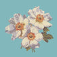 Anemone Needlepoint Kit Kits Elizabeth Bradley Design Duck Egg Blue 