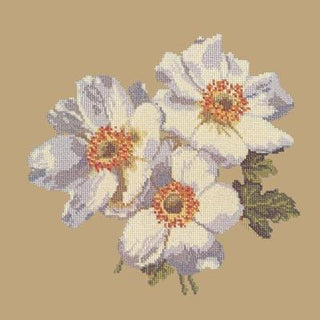 Anemone Needlepoint Kit Kits Elizabeth Bradley Design Sand 

