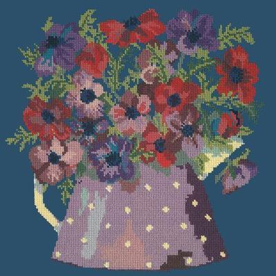 Anemone Pitcher Needlepoint Kit Kits Elizabeth Bradley Design 
