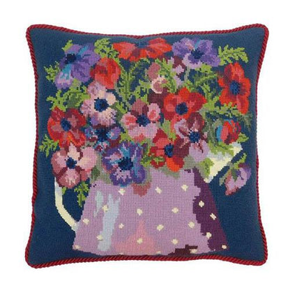 Anemone Pitcher Needlepoint Kit Kits Elizabeth Bradley Design 