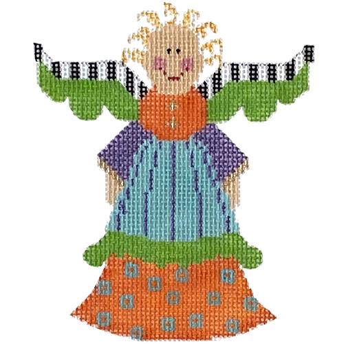 Angel #2 with Stitch Guide Painted Canvas The Princess & Me  - 1