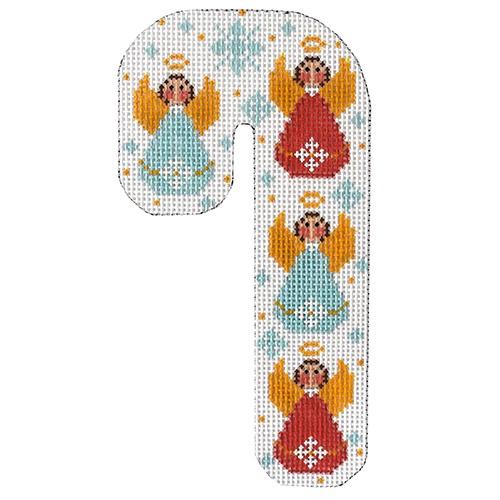 Angel Candy Cane Painted Canvas Danji Designs  - 1