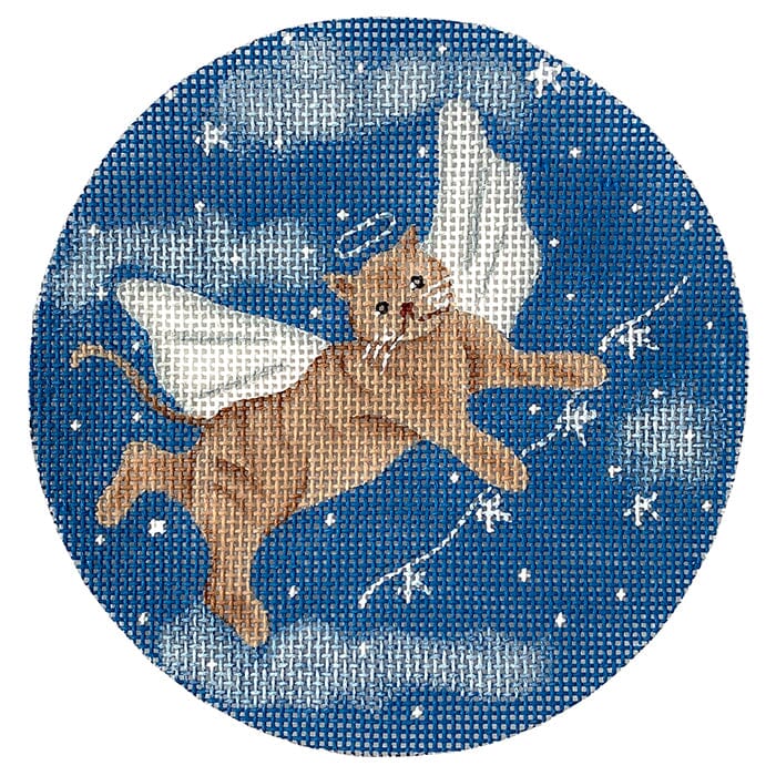 Angel Cat Painted Canvas CBK Needlepoint Collections  - 1
