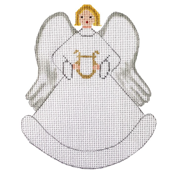 Angel Harp with SG Painted Canvas Patricia Sone  - 1