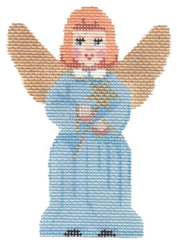 Angel with Star Painted Canvas Labors of Love Needlepoint  - 1