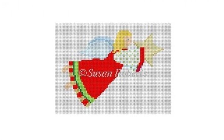 Angel with Star Painted Canvas Susan Roberts Needlepoint Designs, Inc. 