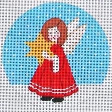 Angel/Star Painted Canvas Vallerie Needlepoint Gallery  - 1