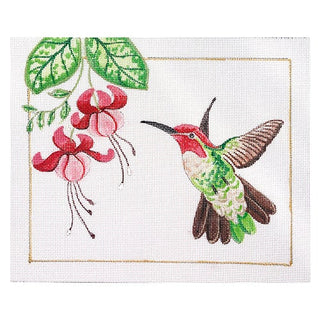 Anna's Hummingbird with Border Painted Canvas Chris Lewis Distributing 
