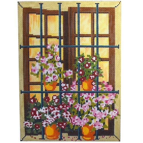 Anne's Window Painted Canvas The Plum Stitchery 
