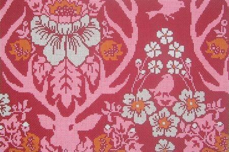 Antler Damask   Peony Painted Canvas Cooper Oaks Design  - 1