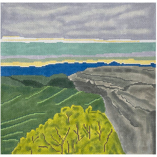 Appalachian Trail Overlook Painted Canvas Blue Ridge Stitchery 
