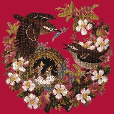 Apple Blossom Needlepoint Kit Kits Elizabeth Bradley Design Bright Red 